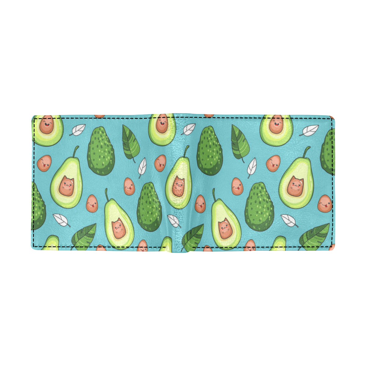 Avocado Pattern Print Design AC05 Men's ID Card Wallet