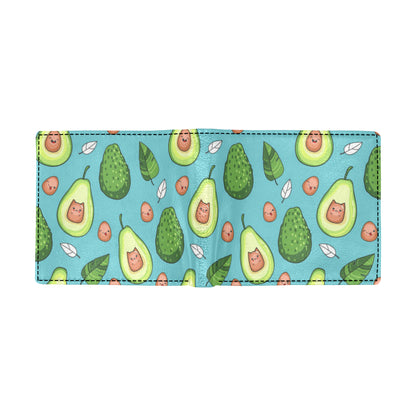 Avocado Pattern Print Design AC05 Men's ID Card Wallet