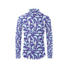 Dolphin Smile Print Pattern Men's Long Sleeve Shirt