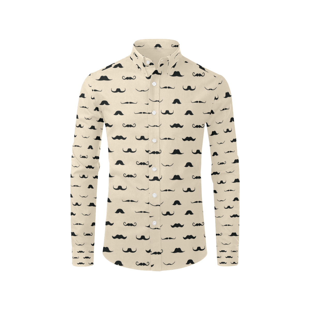 Mustache Pattern Print Design A03 Men's Long Sleeve Shirt
