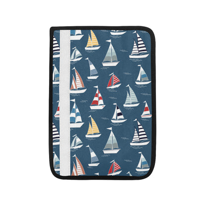 Sailing Ships Pattern Print Design A04 Car Seat Belt Cover