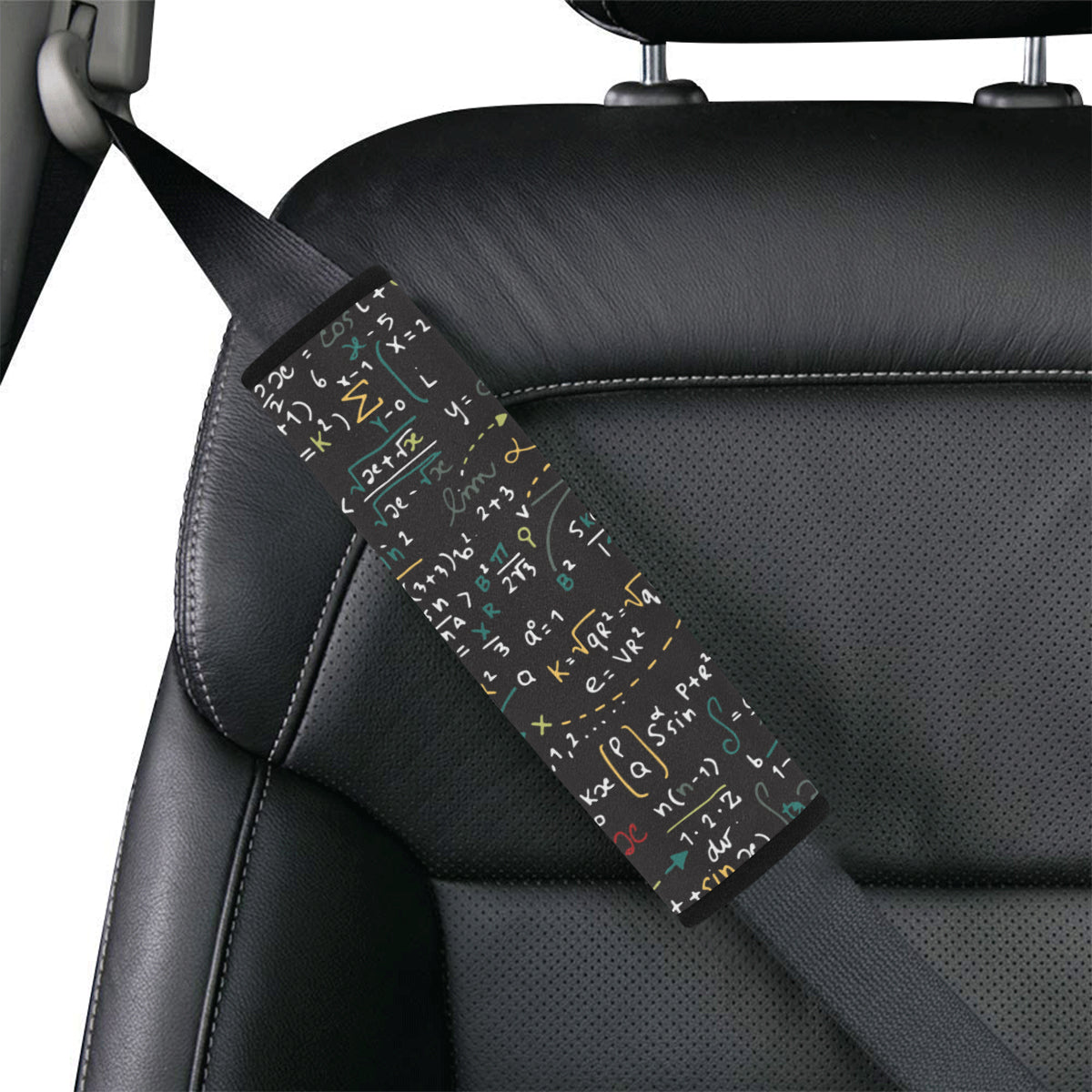Math Pattern Print Design 04 Car Seat Belt Cover