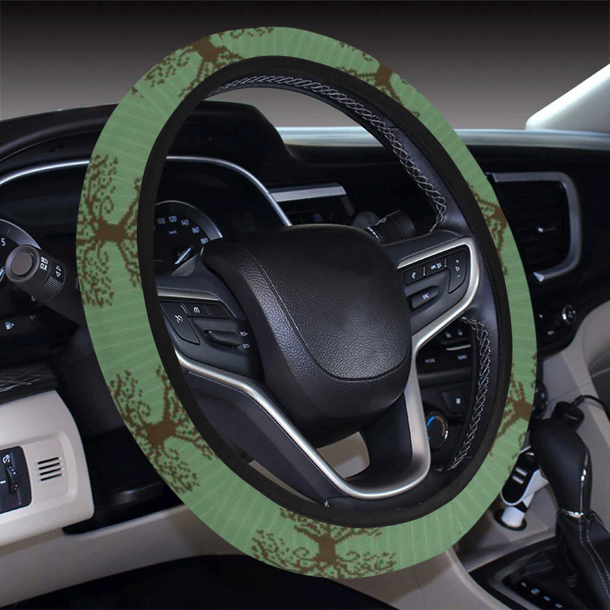 Celtic Pattern Print Design 09 Steering Wheel Cover with Elastic Edge