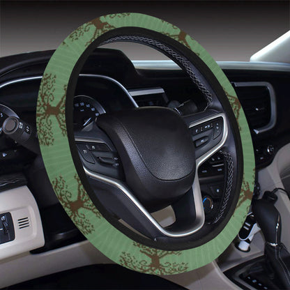 Celtic Pattern Print Design 09 Steering Wheel Cover with Elastic Edge