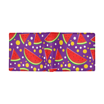 Watermelon Pattern Print Design WM010 Men's ID Card Wallet