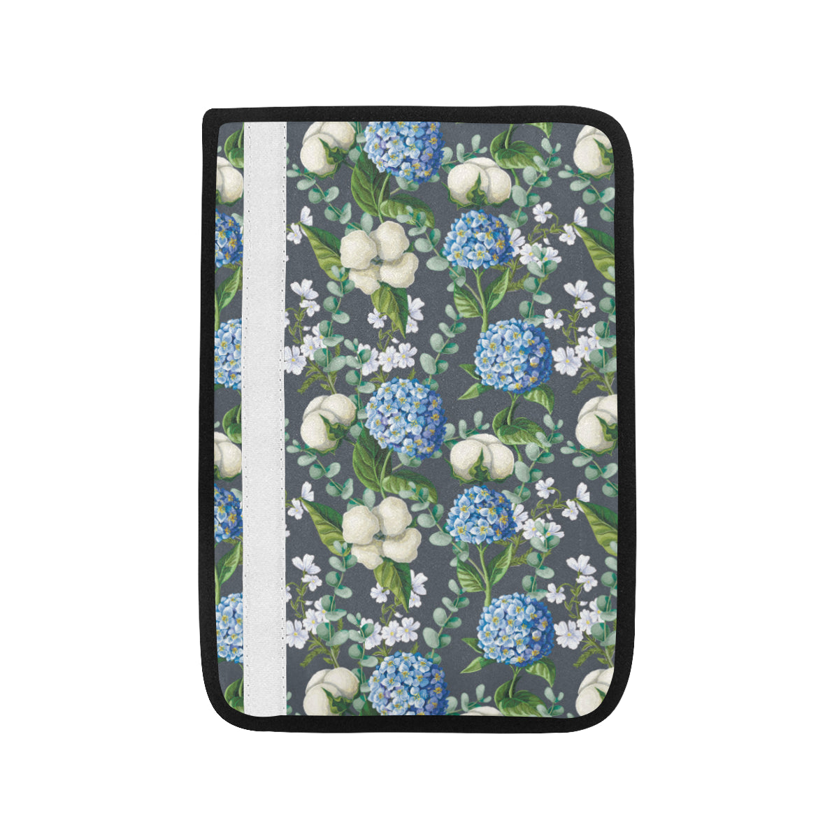 Hydrangea Pattern Print Design 02 Car Seat Belt Cover