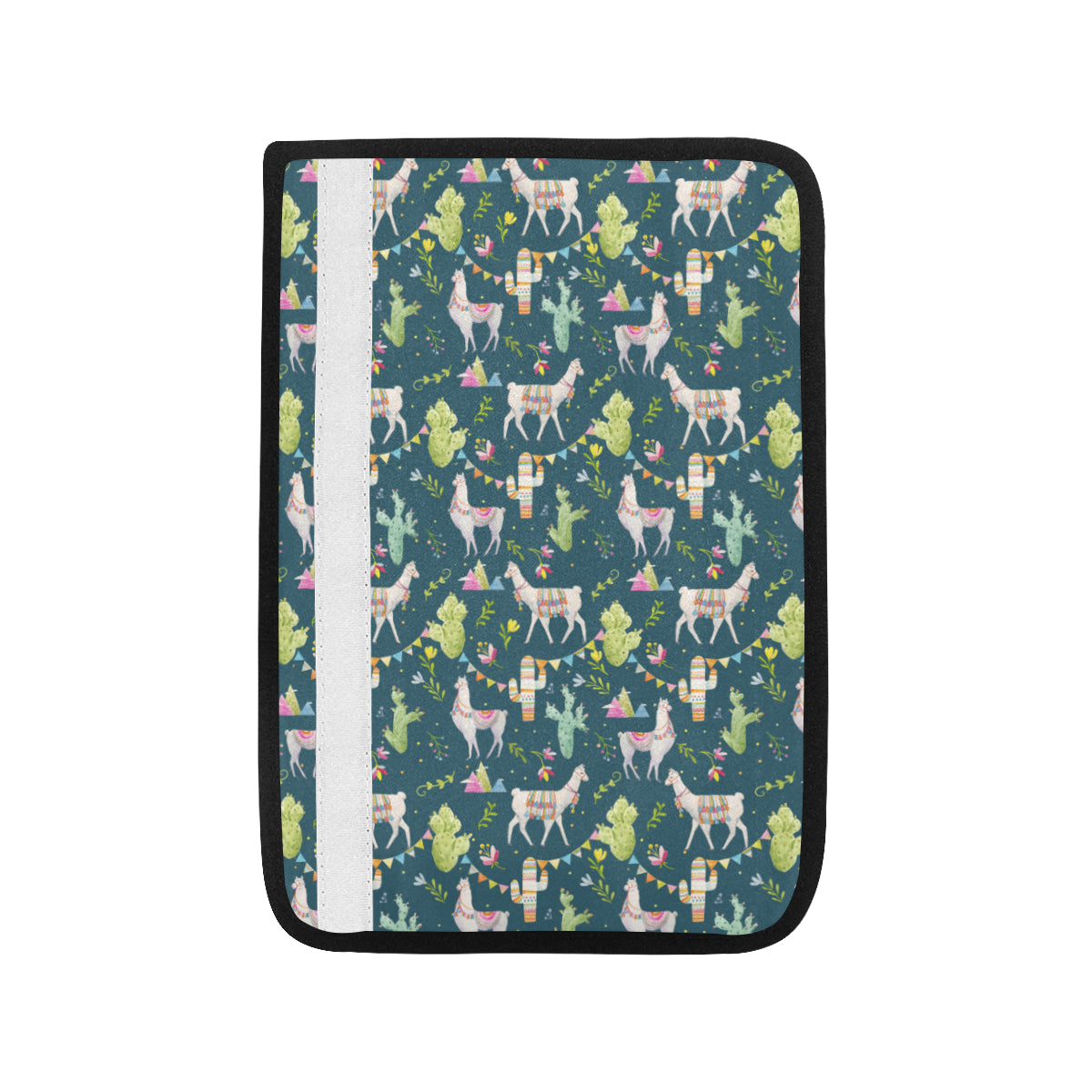 Llama with Cactus Design Print Car Seat Belt Cover