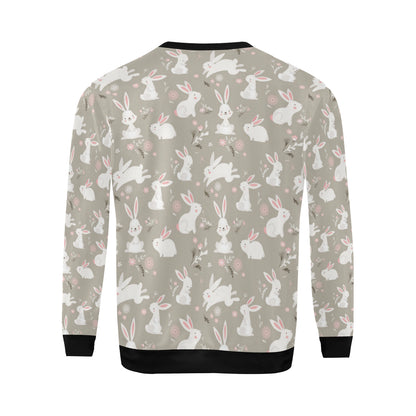 Rabbit Pattern Print Design RB03 Men Long Sleeve Sweatshirt