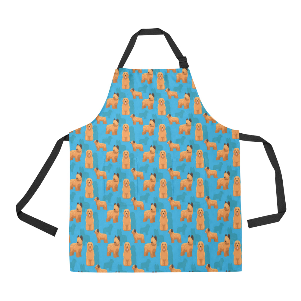 Briards Pattern Print Design 01 Apron with Pocket