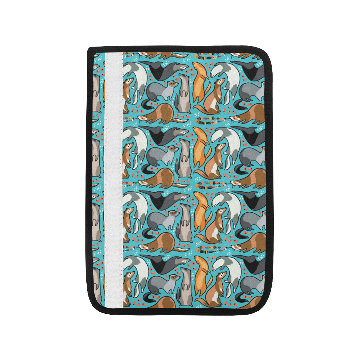 Ferret Pattern Print Design 03 Car Seat Belt Cover