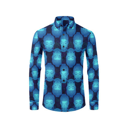 Buddha Head Mandala Men's Long Sleeve Shirt
