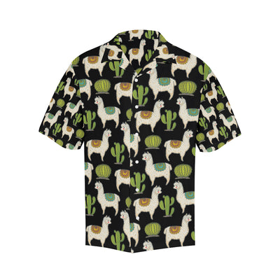 Alpaca Cactus Pattern Print Design 07 Men's Hawaiian Shirt