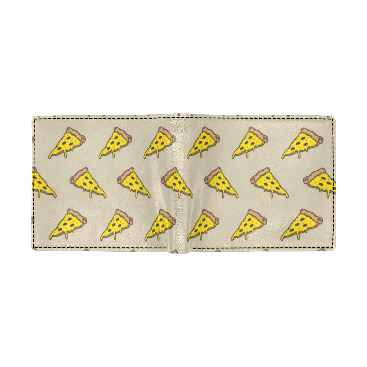 Pizza Pattern Print Design A04 Men's ID Card Wallet