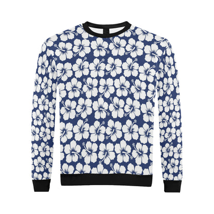 Hibiscus Pattern Print Design HB013 Men Long Sleeve Sweatshirt