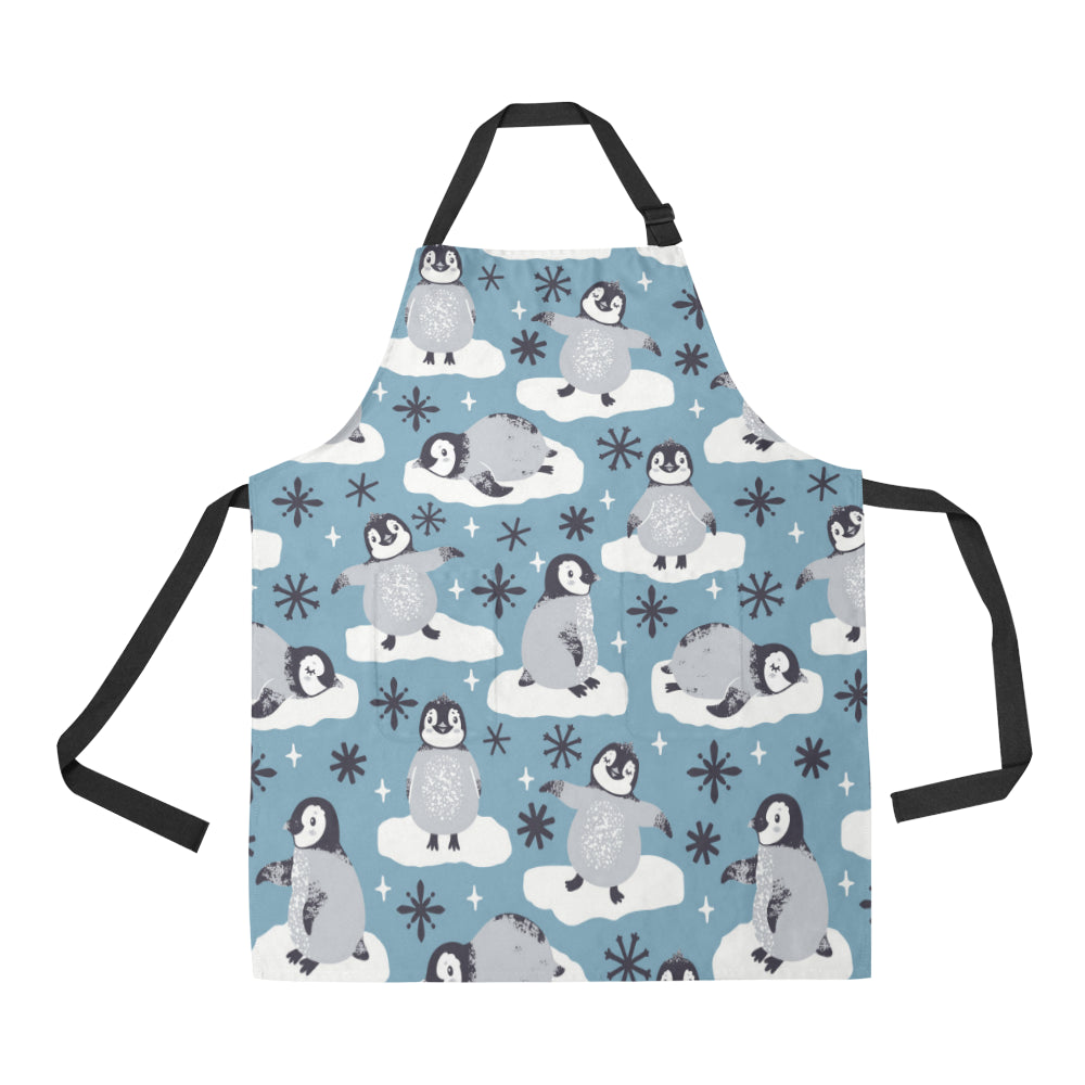 Penguin Pattern Print Design A05 Apron with Pocket