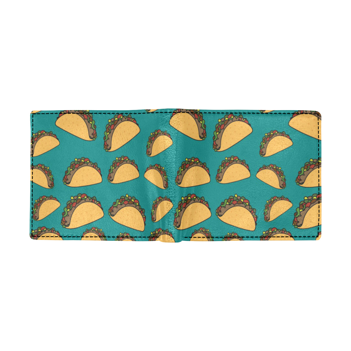 Taco Pattern Print Design TC07 Men's ID Card Wallet