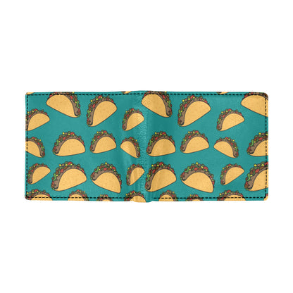 Taco Pattern Print Design TC07 Men's ID Card Wallet