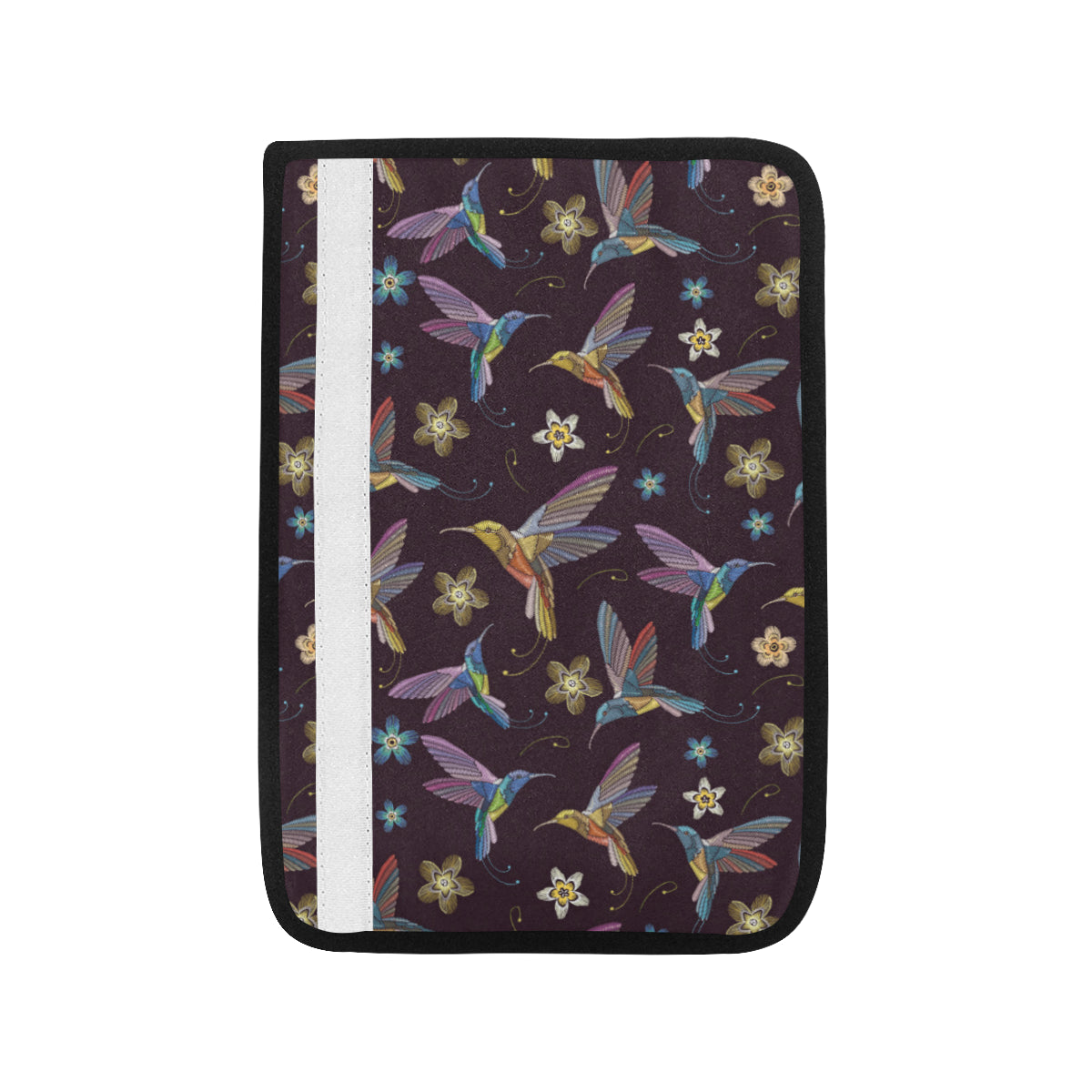 Hummingbird Pattern Print Design 04 Car Seat Belt Cover