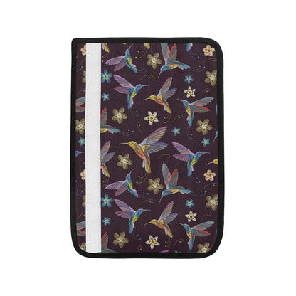 Hummingbird Pattern Print Design 04 Car Seat Belt Cover