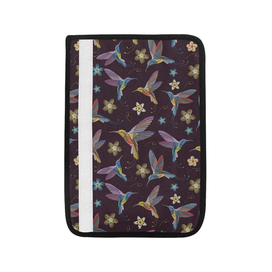 Hummingbird Pattern Print Design 04 Car Seat Belt Cover