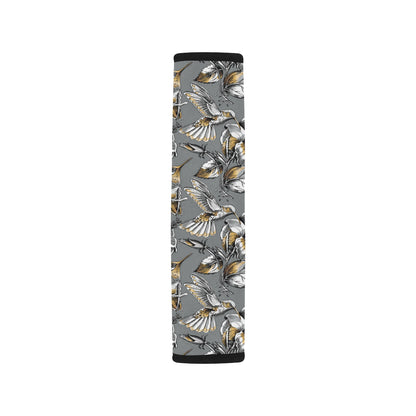 Hummingbird Pattern Print Design 02 Car Seat Belt Cover