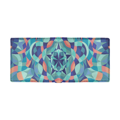 Kaleidoscope Pattern Print Design 03 Men's ID Card Wallet