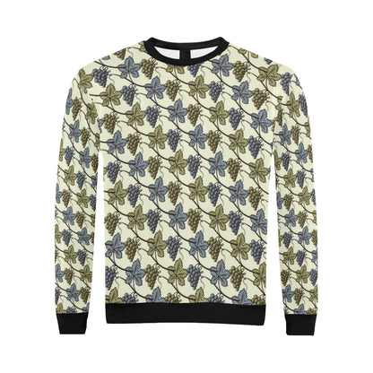 Grape Pattern Print Design GP03 Men Long Sleeve Sweatshirt