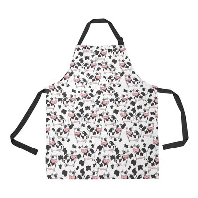 Cow Pattern Print Design 02 Apron with Pocket