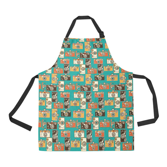 Camera Pattern Print Design 02 Apron with Pocket