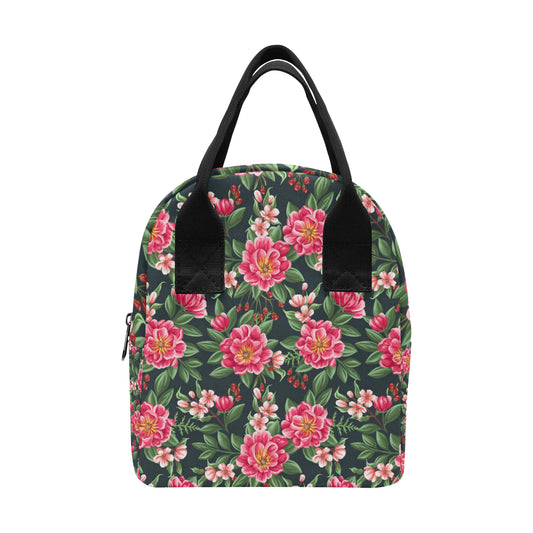 Summer Floral Pattern Print Design SF06 Insulated Lunch Bag
