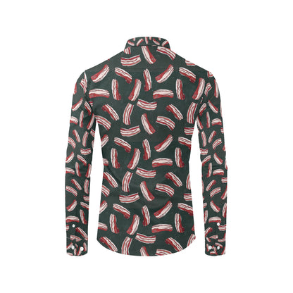 Bacon Pattern Print Design 02 Men's Long Sleeve Shirt