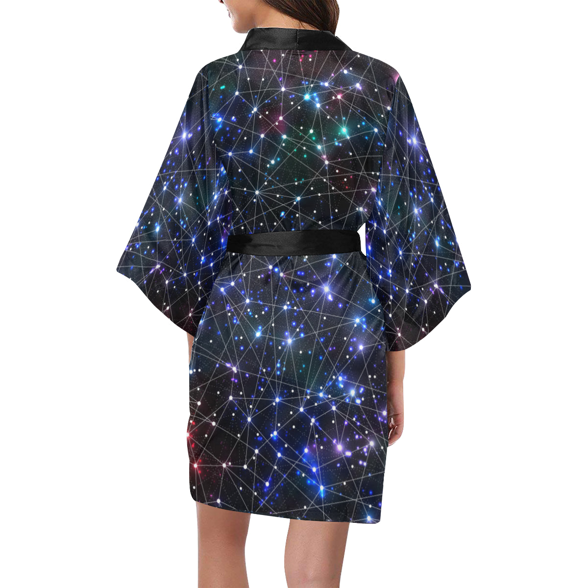 Cosmic Pattern Print Design 01 Women's Short Kimono