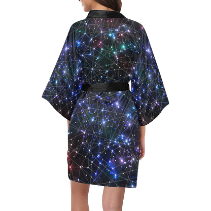 Cosmic Pattern Print Design 01 Women's Short Kimono