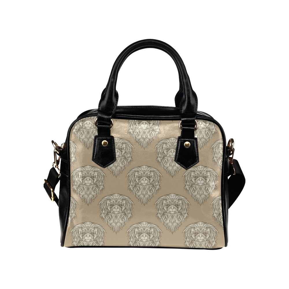 Pekingese Pattern Print Design A01 Shoulder Handbag