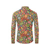 Flower Power Peace Paisley Themed Print Men's Long Sleeve Shirt