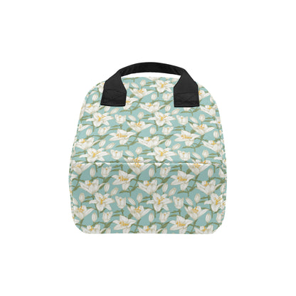 Lily Pattern Print Design LY09 Insulated Lunch Bag