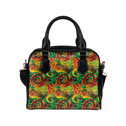 Rastafarian Pattern Print Design A01 Shoulder Handbag
