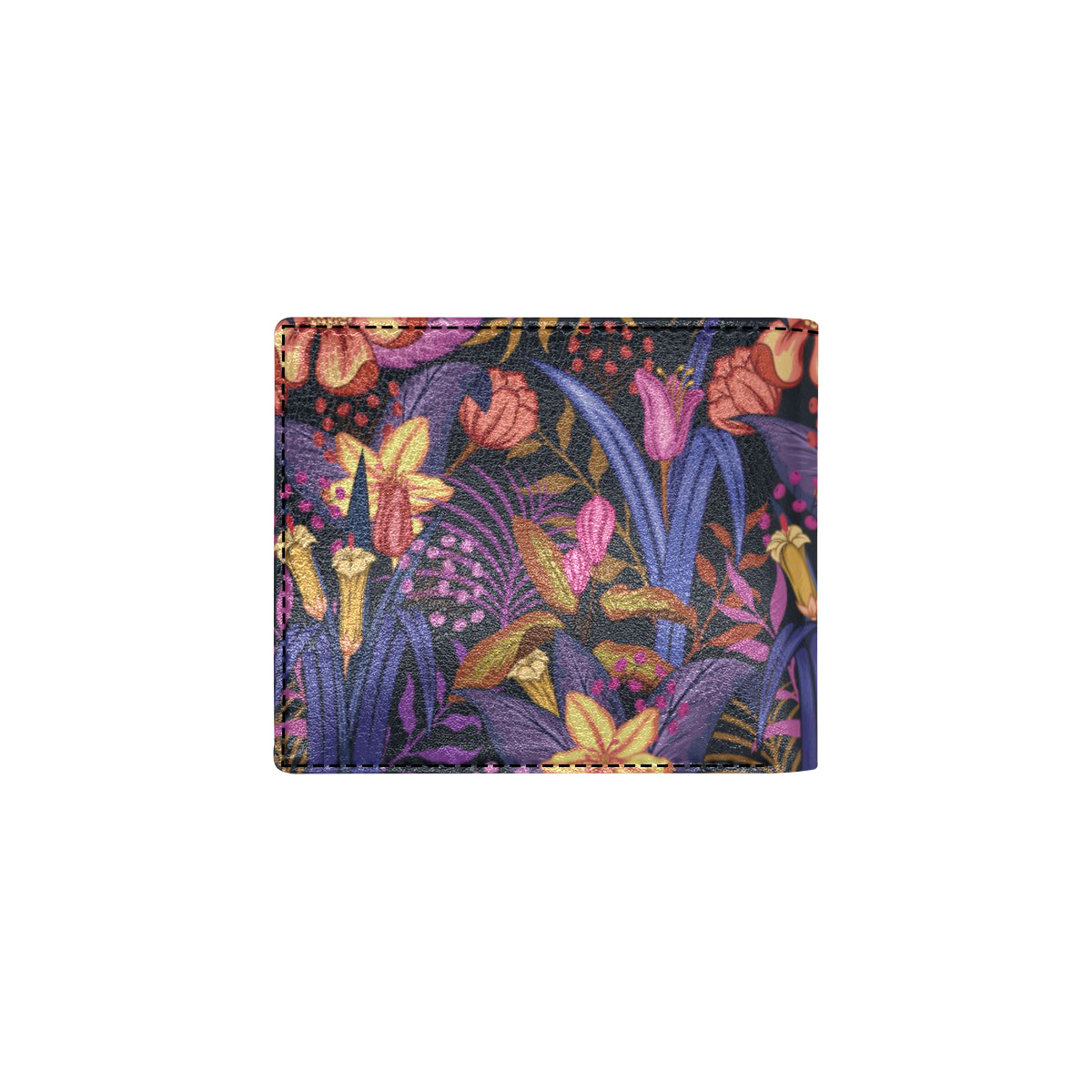 Lily Pattern Print Design LY016 Men's ID Card Wallet