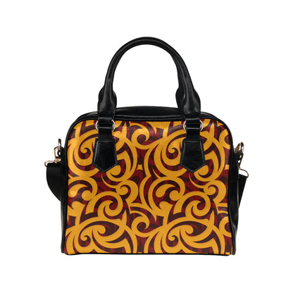 Maori Pattern Print Design 02 Shoulder Handbag