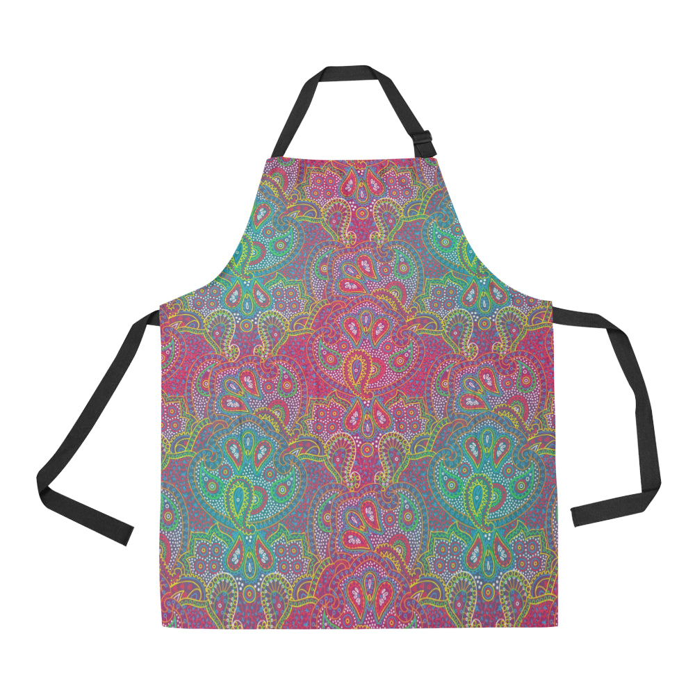 Boho Pattern Print Design 02 Apron with Pocket