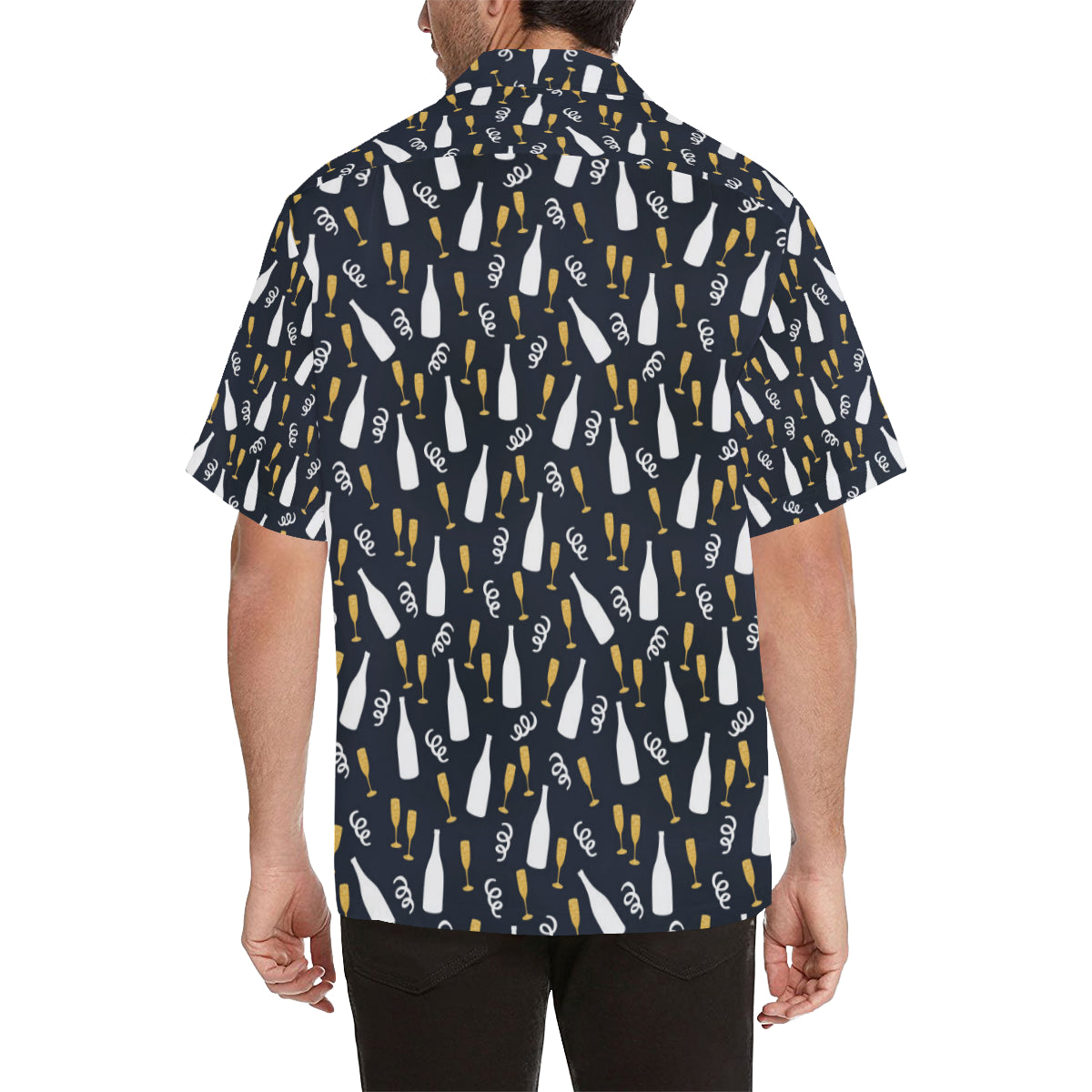 Champagne Pattern Print Design 01 Men's Hawaiian Shirt