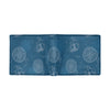 Nautical Pattern Print Design A04 Men's ID Card Wallet