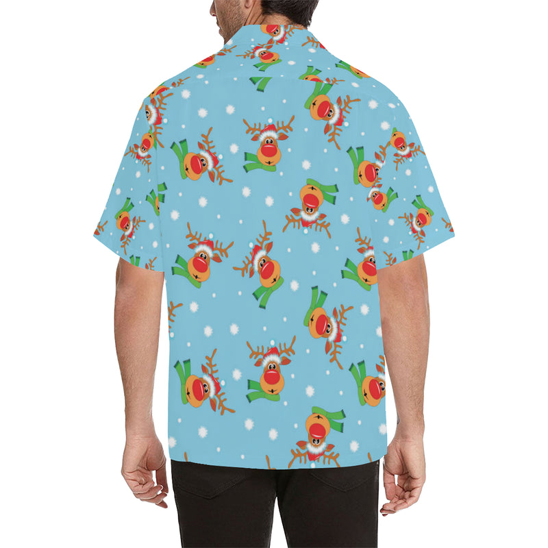 Reindeer cute Pattern Print Design 02 Men's Hawaiian Shirt