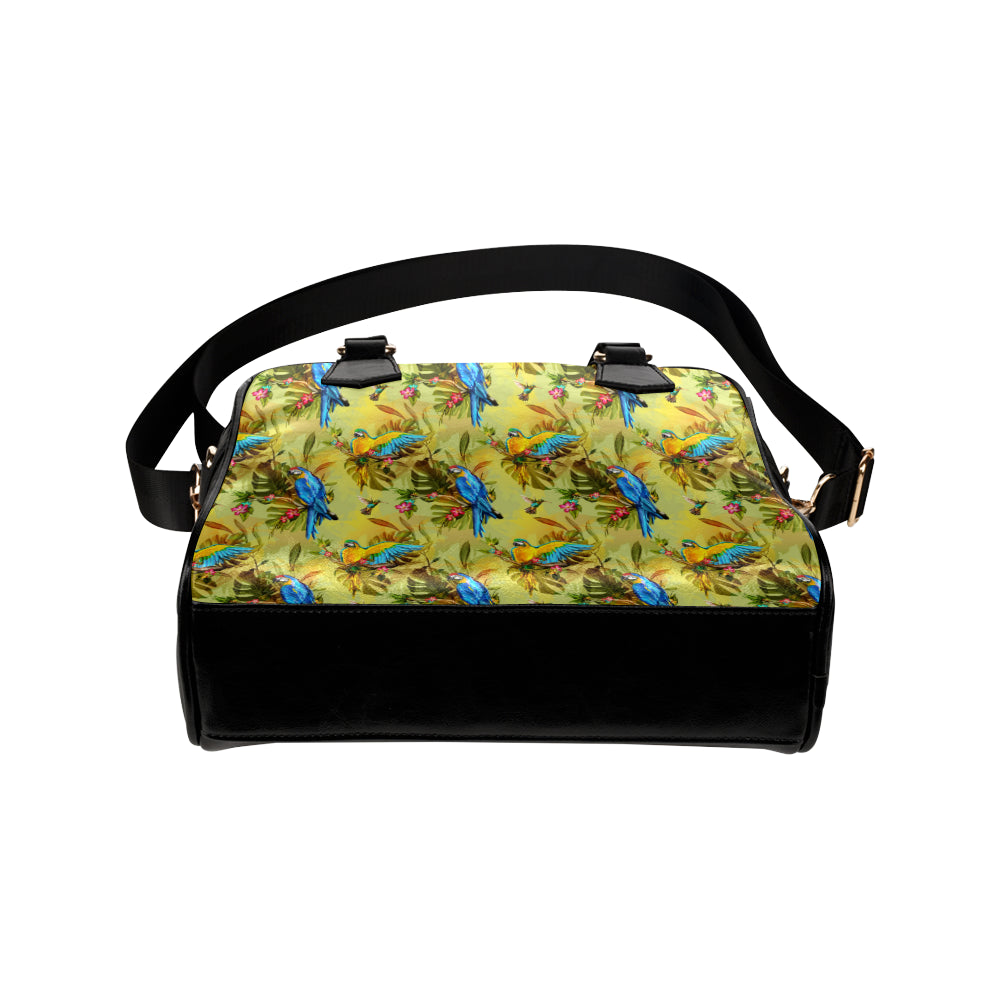 Parrot Pattern Print Design A02 Shoulder Handbag