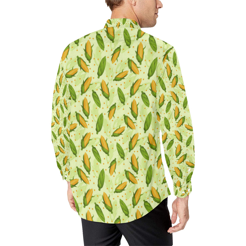 Agricultural Fresh Corn cob Print Pattern Men's Long Sleeve Shirt
