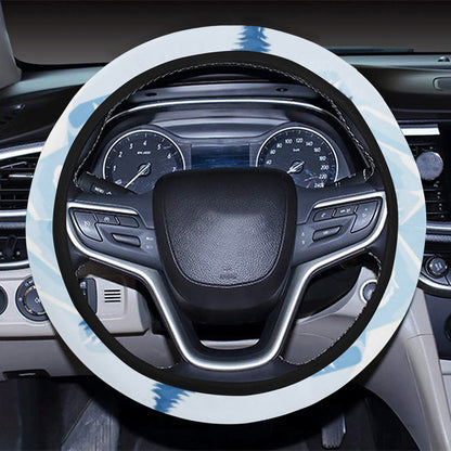 Mountain Pattern Print Design 03 Steering Wheel Cover with Elastic Edge