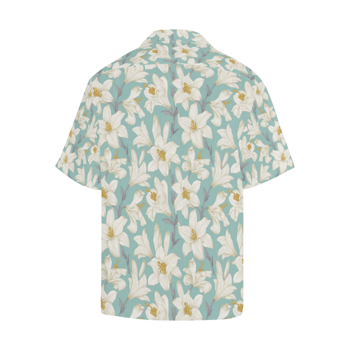 Lily Pattern Print Design 02 Men's Hawaiian Shirt