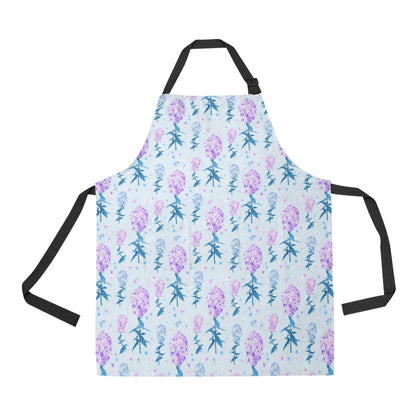 Lilac Pattern Print Design LI05 Apron with Pocket