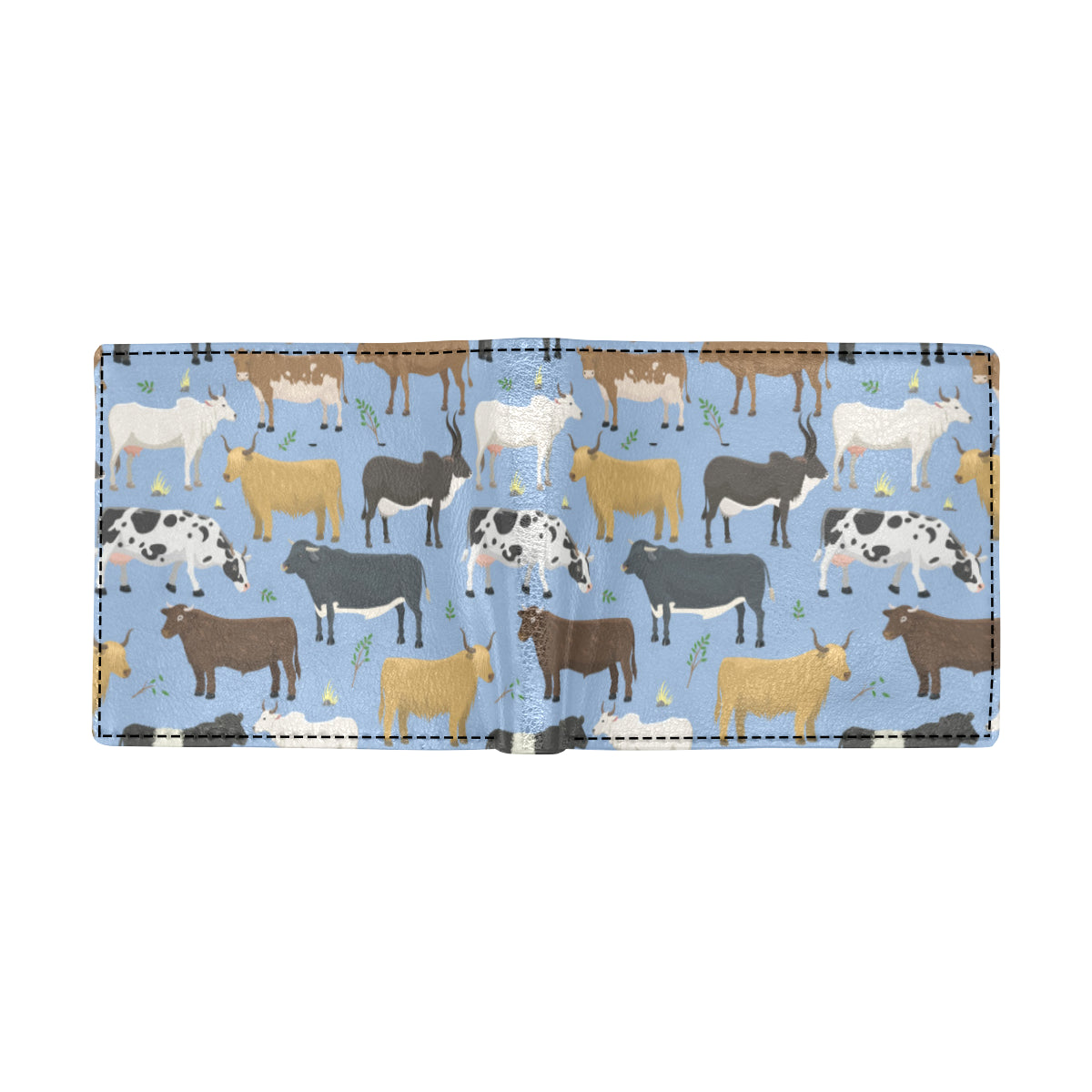 Cattle Pattern Print Design 02 Men's ID Card Wallet