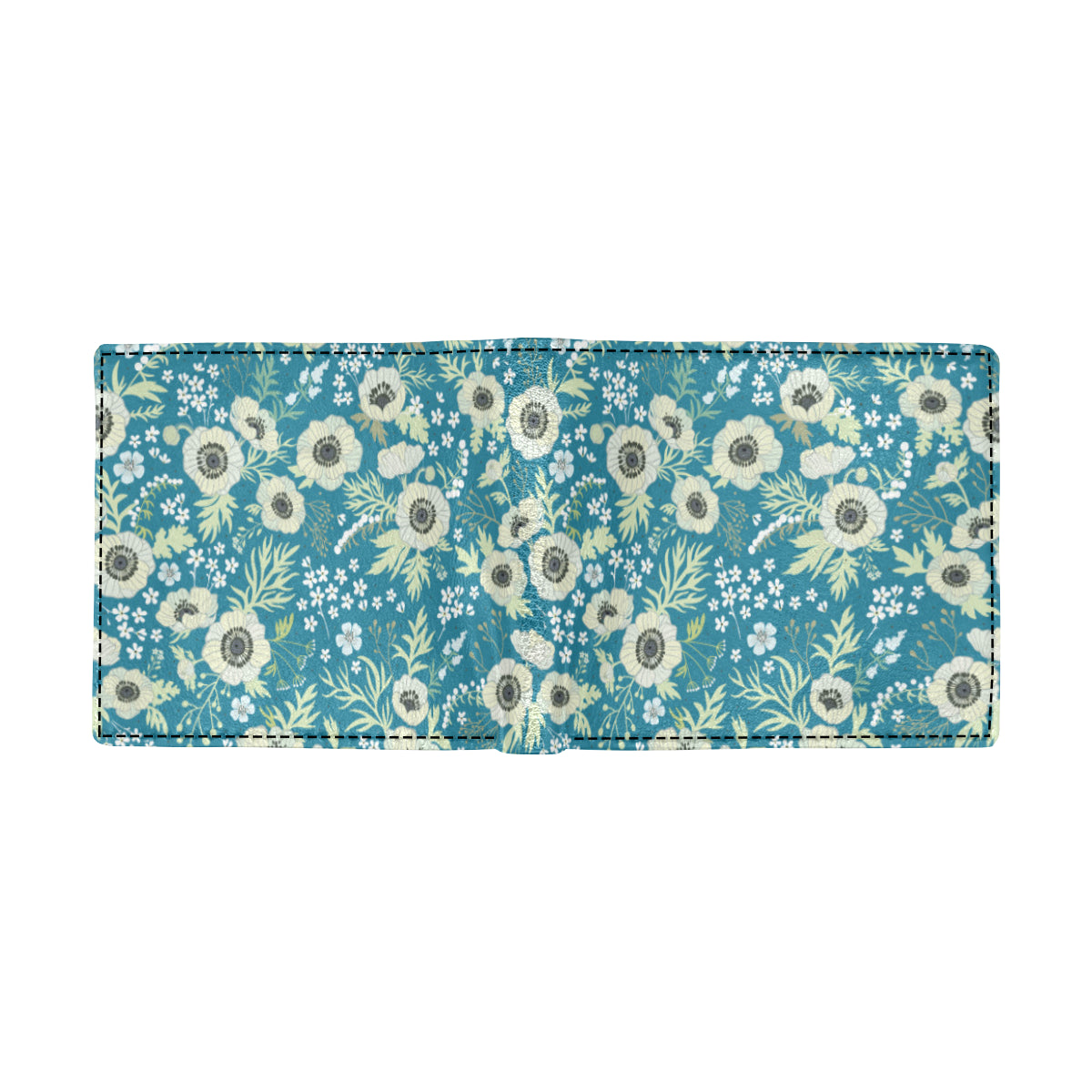 Anemone Pattern Print Design 01 Men's ID Card Wallet